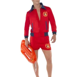 Smiffys Baywatch Lifeguard Costume, Red