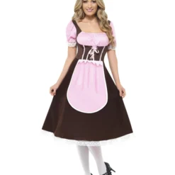 Smiffys Tavern Girl Costume, Brown