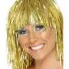 Smiffys Cyber Tinsel Wig, Gold -Cheap Smiffys Store 20873
