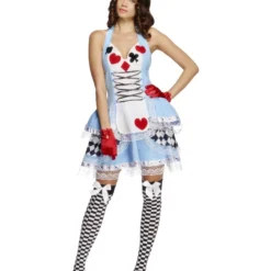 Smiffys Fever Miss Wonderland Costume, Blue