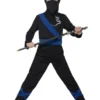 Smiffys Ninja Assassin Costume, Black & Blue