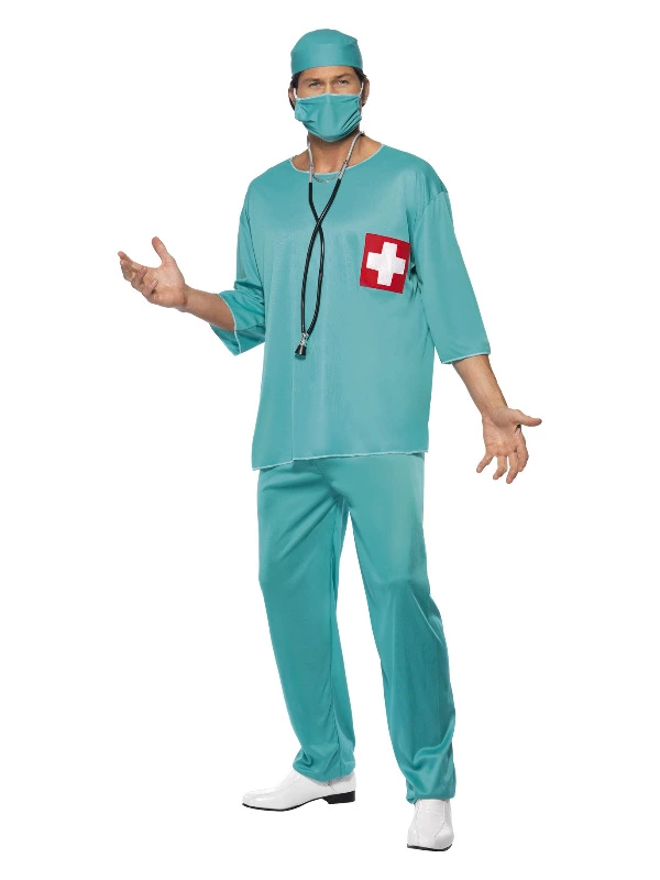 Smiffys Surgeon Costume, Green 3 Smiffys Surgeon Costume, Green