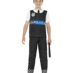Smiffys Cop Costume, Black & White