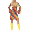 Smiffys Rainbow Hippie Costume, Multi-Coloured -Cheap Smiffys Store 22442
