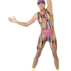 Smiffys Aerobics Instructor Costume, Multi-Coloured