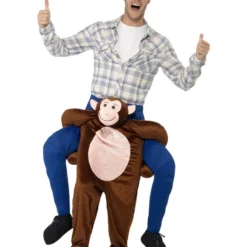 Smiffys Piggyback Monkey Costume, Brown