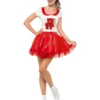 Smiffys Sandy Cheerleader Costume, Red & White -Cheap Smiffys Store 25873