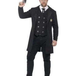 Smiffys Curves Sheriff Costume, Black