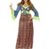 Smiffys Curves Hippie Lady Costume, Multi-Coloured