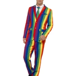 Smiffys Over The Rainbow Suit, Multi-Coloured