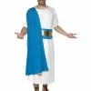 Smiffys Roman Senator Costume, Blue & White -Cheap Smiffys Store 30644