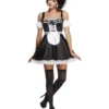 Smiffys Fever Flirty French Maid Costume, Black -Cheap Smiffys Store 31212