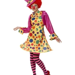 Smiffys Clown Lady Costume, Multi-Coloured