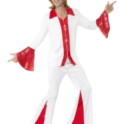 Smiffys Super Trooper Male Costume, White & Red