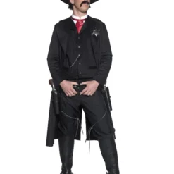 Smiffys Deluxe Authentic Western Sheriff Costume, Black