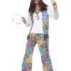Smiffys Groovy Hippie Costume, Multi-Coloured