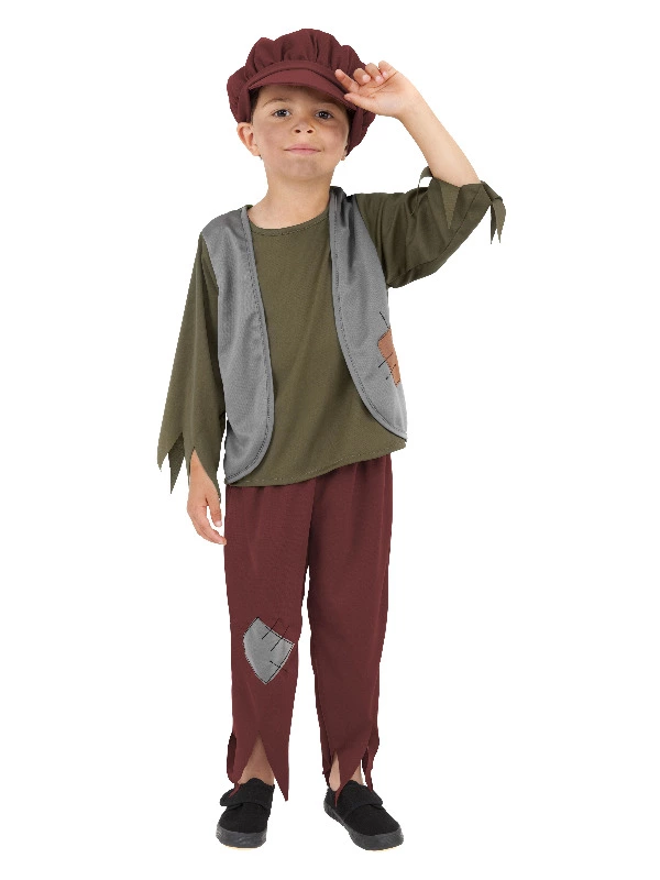 Smiffys Victorian Poor Boy Costume, Green 3 Smiffys Victorian Poor Boy Costume, Green