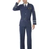 Smiffys WW2 Air Force Captain Costume, Blue