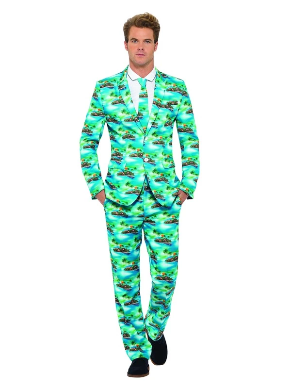 Smiffys Aloha! Suit, Blue 3 Smiffys Aloha! Suit, Blue