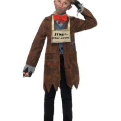 Smiffys David Walliams Deluxe Mr Stink Costume, Brown