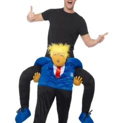 Smiffys Piggyback President Costume, Black & Blue