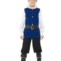 Smiffys Tudor Boy Costume, Royal Blue