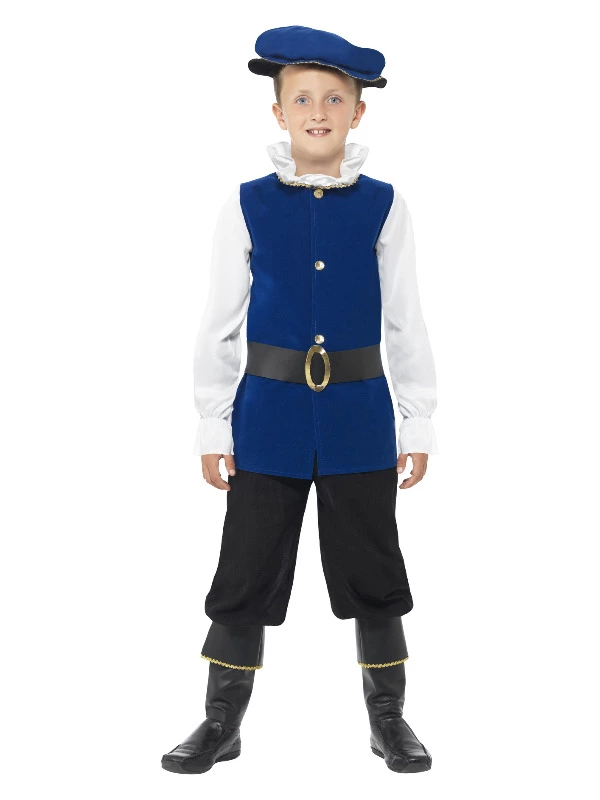 Smiffys Tudor Boy Costume, Royal Blue 3 Smiffys Tudor Boy Costume, Royal Blue