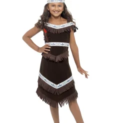Smiffys Native American Inspired Girl Costume, Brown