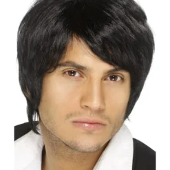 Smiffys Boy Band Wig, Black