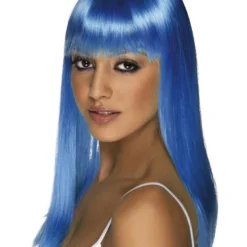 Smiffys Glamourama Wig, Neon Blue