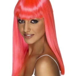 Smiffys Glamourama Wig, Neon Pink