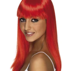 Smiffys Glamourama Wig, Neon Red