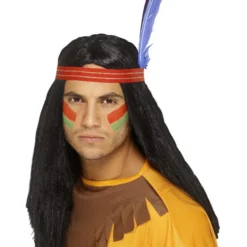 Smiffys Native American Inspired Brave Wig, Black