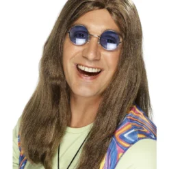 Smiffys Neil Hippy Wig, Brown