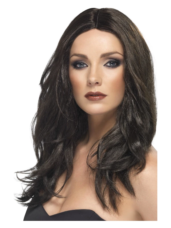 Smiffys Superstar Wig, Dark Brown 3 Smiffys Superstar Wig, Dark Brown