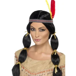 Smiffys Native American Inspired Wig, Black