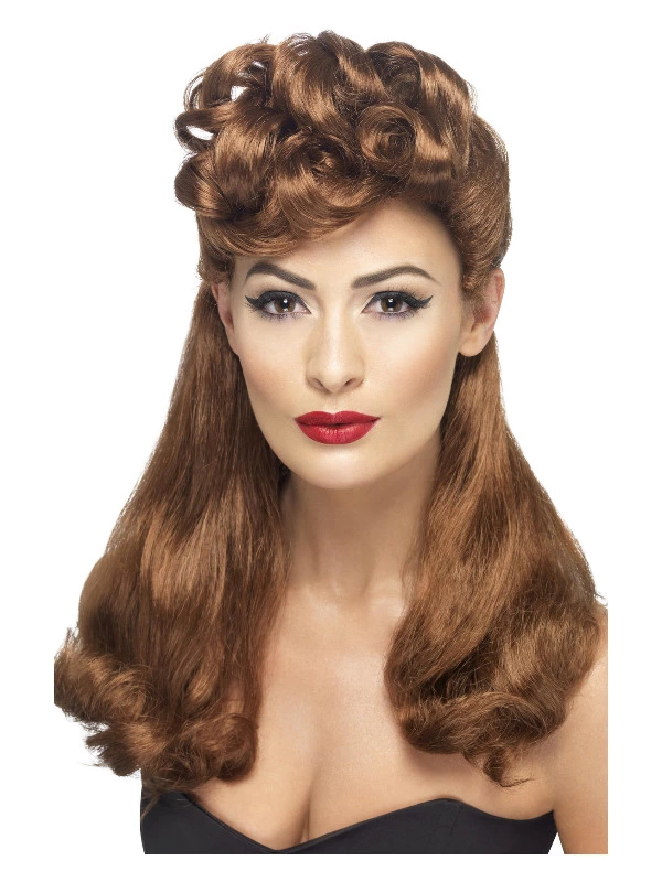 Smiffys 40s Vintage Wig, Auburn 3 Smiffys 40s Vintage Wig, Auburn