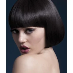 Smiffys Fever Mia Wig, Brown