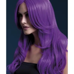 Smiffys Fever Khloe Wig, Neon Purple