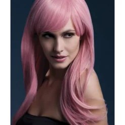 Smiffys Fever Sienna Wig, Pastel Pink