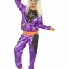 Smiffys Retro Shell Suit Costume, Ladies, Purple -Cheap Smiffys Store 43080