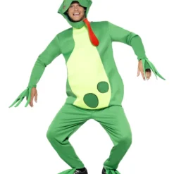 Smiffys Frog Prince Costume, Top With Attached Gloves, Gre