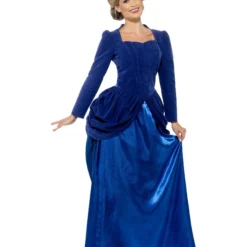 Smiffys Deluxe Victorian Vixen Costume, Blue