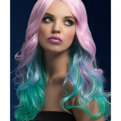 Smiffys Fever Khloe Wig, Rainbow