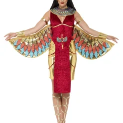 Smiffys Egyptian Goddess Costume, Red