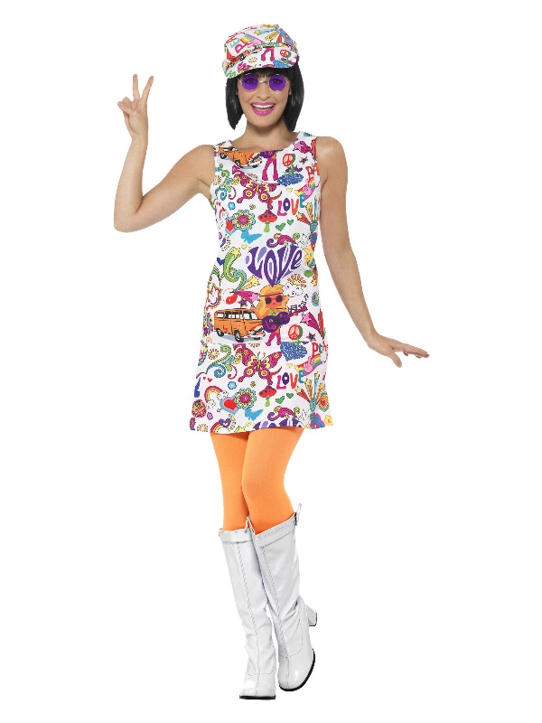 Smiffys 60’s Groovy Chick Costume, Multi-Coloured 3 Smiffys 60’s Groovy Chick Costume, Multi-Coloured