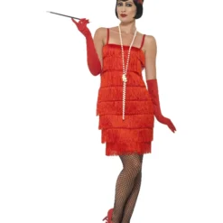 Smiffys Flapper Costume, Red