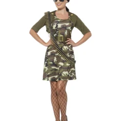 Smiffys Combat Cadet Costume, Green