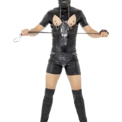 Smiffys Bondage Gimp Costume With Bodysuit, Black