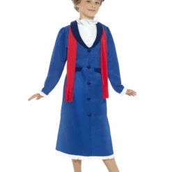 Smiffys Victorian Nanny Costume, Blue